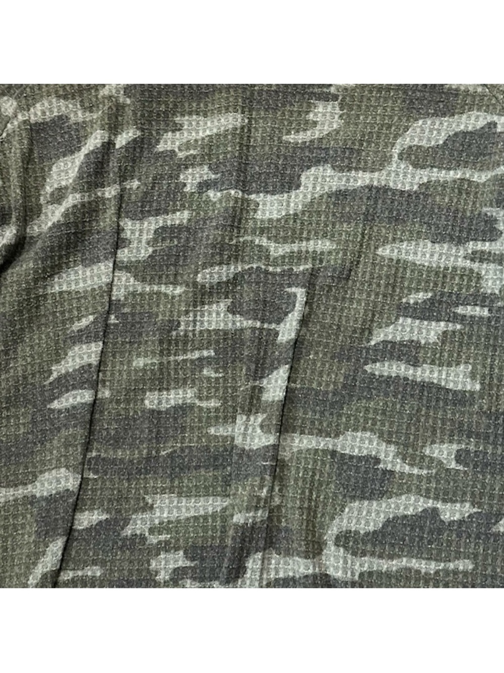 Camo Ribbed Long-Sleeve Top - Olive Green - Picture 5 of 7